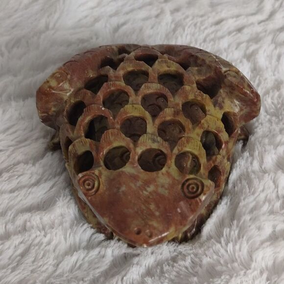 Hand Carved Soapstone With Baby Figurine - Picture 2 of 8